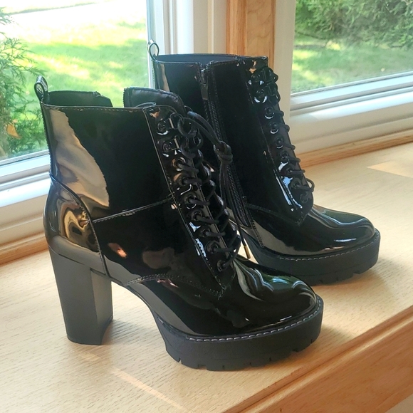 Azalea Wang Shoes - Azalea Wang ASA Patent Black Boots Great for Fall and Winter!!